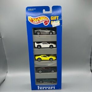Vintage Hot Wheels Gift Set Ferrari 5 Pack Red Diecast 1993 Mattel